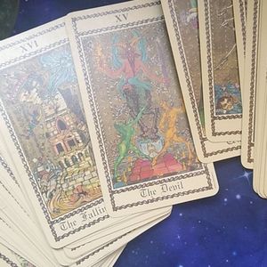 Medieval tarot card deck